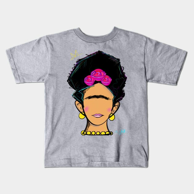 Frida Kids T-Shirt by Mr_Bentley